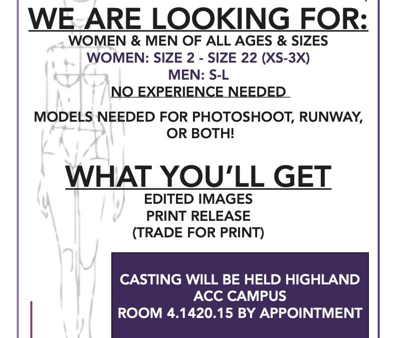 Model Call: ACC Fashion Design