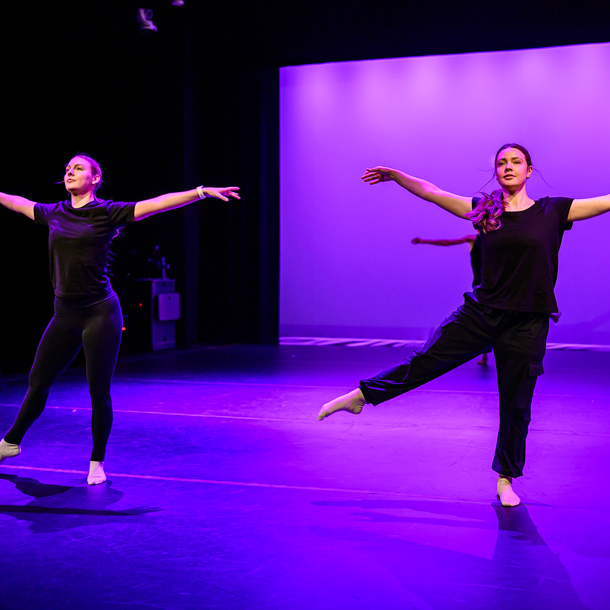 Dancers in the Black Box theater